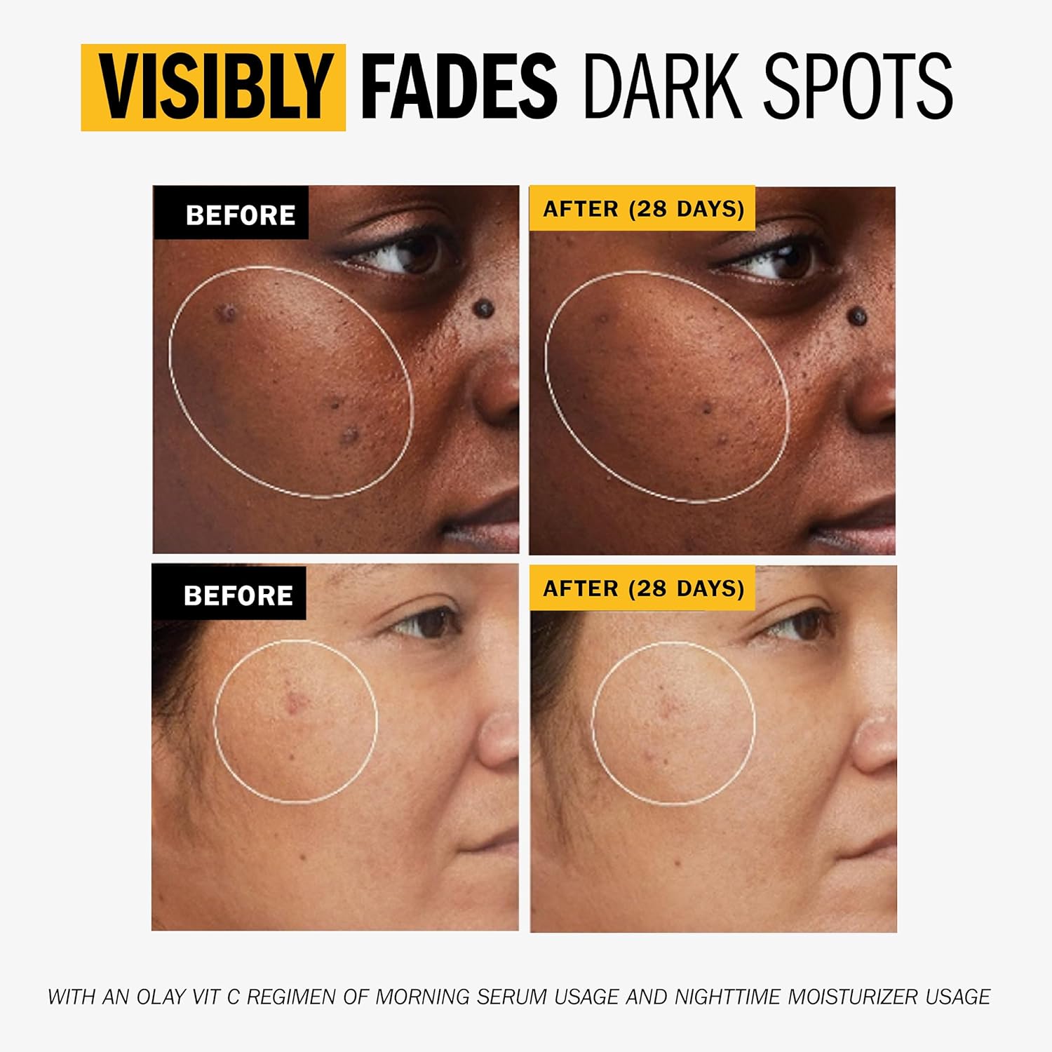 Olay Bright & Even Vitamin C with Lactic Acid Face Moisturizer, 2 oz Lightweight Brightening Face Cream for Uneven Skin Tone, Recyclable Eco Jar Packaging, Value Size 24Hr Smart